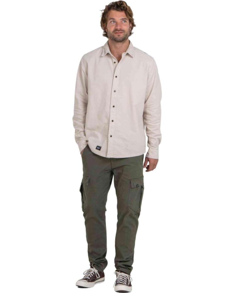 REELL PANTALON LARGO CARGO EN COLOR PARA HOMBRE VERDE