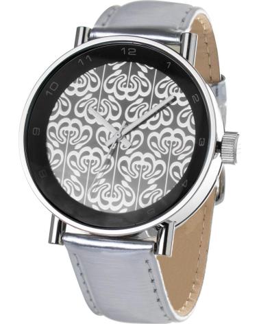 RELOJ 666BARCELONA 666-200 PLATA CON ESFERA DE PATRÓN ORNAMENTAL PLATA