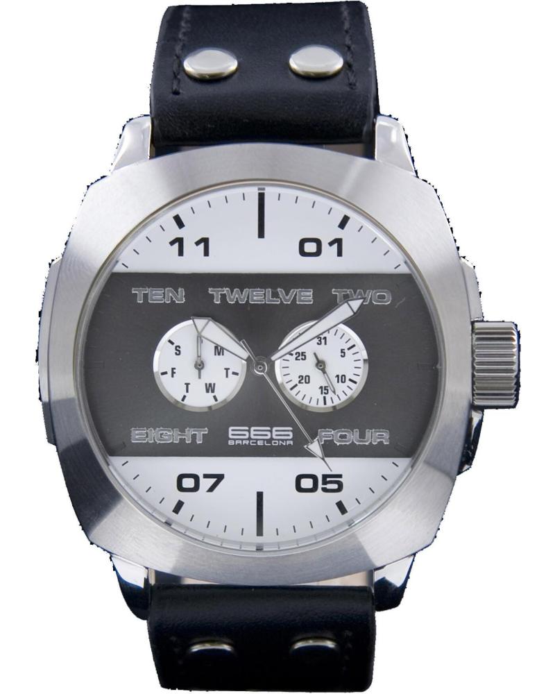 RELOJ 666BARCELONA 666-251 NEGRO CON DOBLE ESFERA NEGRO