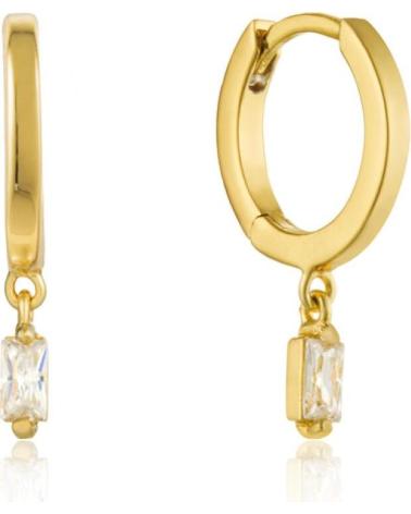 ORECCHINI A CERCHIO ANIA HAIE E018-09G DORATI CON ZIRCONIA RETTANGOLARE