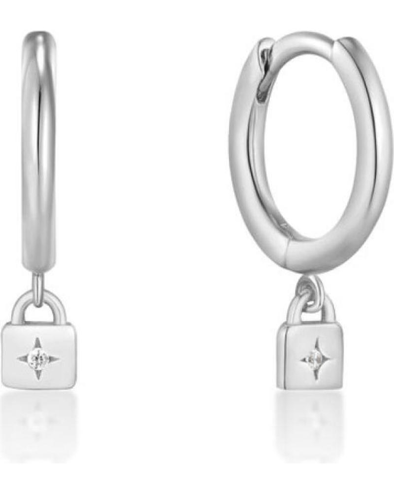 ANIA HAIE MINI-CREOLEN MIT VORHÄNGESCHLOSS SILBER E032-01H