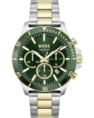 BOSS OROLOGIO CRONOGRAFO 1514154 QUADRANTE VERDE BRACCIALE BICOLORE GRIS