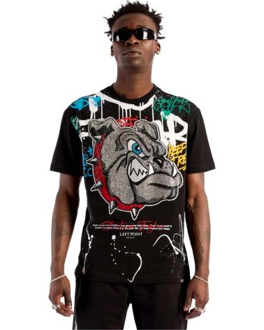 LEFT POINT T-SHIRT BULL DOG NERO NEGRO