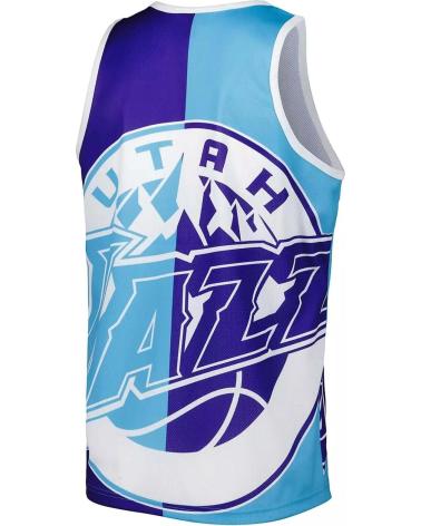 CAMISETA MITCHELL & NESS NBA UTAH JAZZ KARL MALONE SUBLIMADA AZUL AZUL