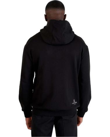 LOUIS VENDOME PARIS FELPA CON CAPPUCCIO NERA CON STAMPA ORSETTI NEGRO