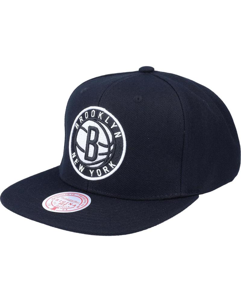 MITCHELL & NESS BROOKLYN NETS BLACK SNAPBACK CAP NEGRO