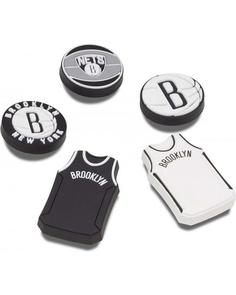 CROCS JIBBITZ NBA BROOKLYN NETS PACK5 BLANCO