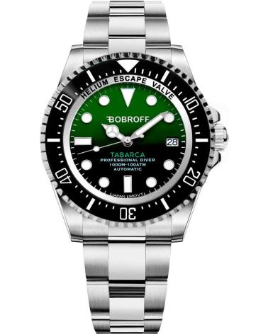 BOBROFF BF0002J1 GRAUE UHR MIT GRÜNEM ZIFFERBLATT GRIS