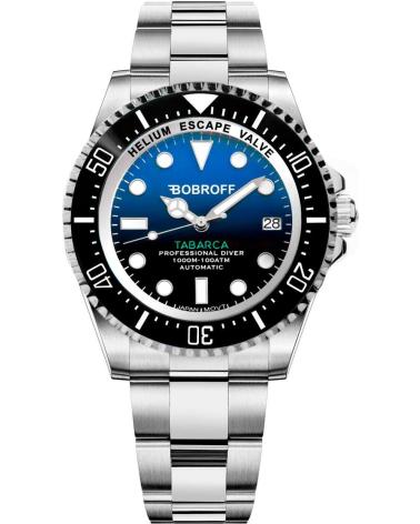 BOBROFF BF0003J1 WATCH WITH BLUE GRADIENT DIAL AND STEEL BRACELET GRIS