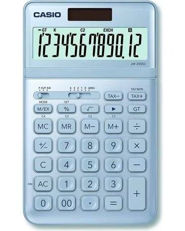 CASIO CALCULADORA DE MESA JW-200SC-BU