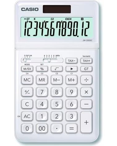 CASIO CALCOLATRICE DA TAVOLO JW-200SC-WE