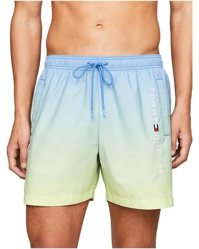 TOMMY HILFIGER SWIM SHORTS UM0UM03266 BLUE AND GREEN GRADIENT VERDE