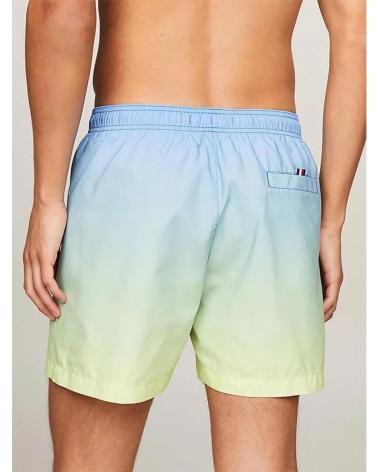 TOMMY HILFIGER SWIM SHORTS UM0UM03266 BLUE AND GREEN GRADIENT VERDE