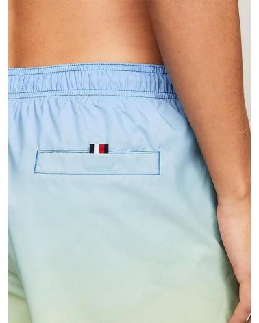 TOMMY HILFIGER SWIM SHORTS UM0UM03266 BLUE AND GREEN GRADIENT VERDE