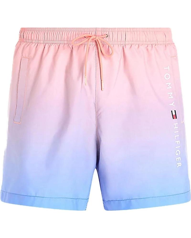 TOMMY HILFIGER SWIM SHORTS UM0UM03266 PINK AND BLUE GRADIENT ROSA