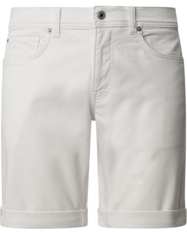 BERMUDA JEANS PEPE JEANS PM801075TC8 BIANCO BLANCO