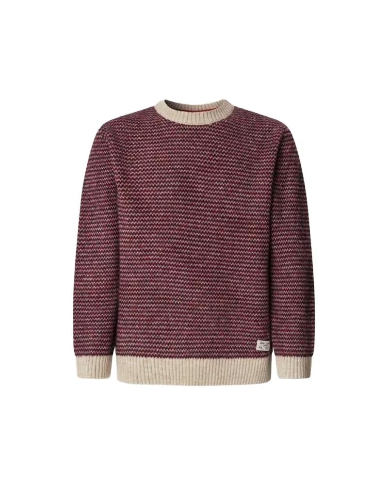 PEPE JEANS Jersey Pacey en marron para hombre 285-ROJO-BEIGE