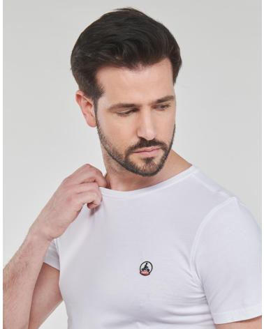 T-SHIRT MASCULINA JOTT PIETRO BRANCA COM LOGÓTIPO BORDADO BLANCO
