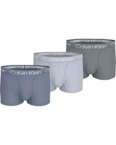 MULTIPACK BOXER UOMO CALVIN KLEIN NB2970APV3 - TONALITÀ BLU E GRIGIE AZUL