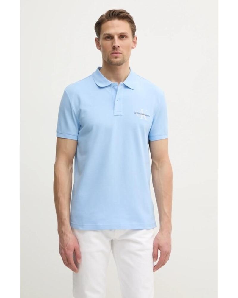 CALVIN KLEIN J30J325664 BLUE POLO SHIRT FOR MEN AZUL