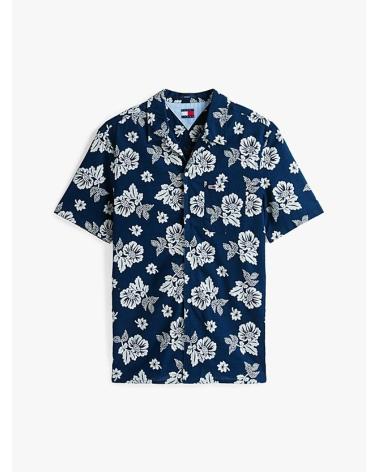 CAMISA TOMMY HILFIGER DM0DM21351 AZUL CON ESTAMPADO FLORAL AZUL