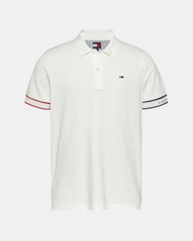 TOMMY HILFIGER POLO FLAG CUFF EN COLOR PARA HOMBRE BEIGE