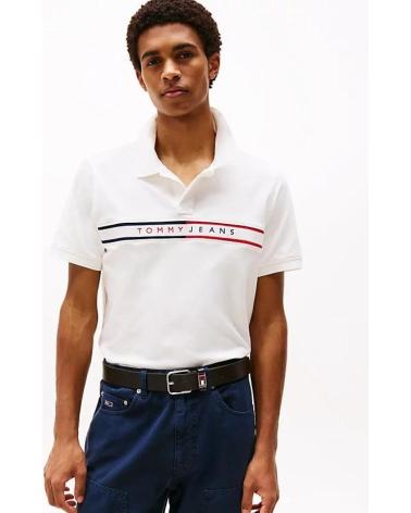 TOMMY HILFIGER POLO DM0DM20916 WEISS MIT STREIFEN BLANCO