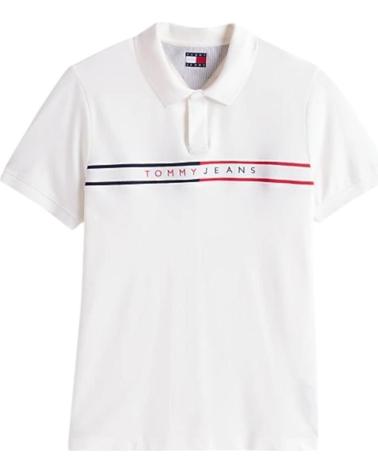 TOMMY HILFIGER POLO DM0DM20916 WEISS MIT STREIFEN BLANCO