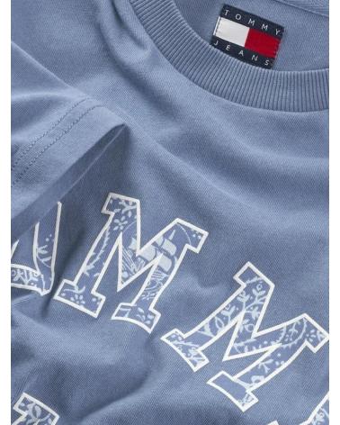TOMMY HILFIGER T-SHIRT DM0DM20773 BLAU MIT TOMMY JEANS LOGO-PRINT AZUL