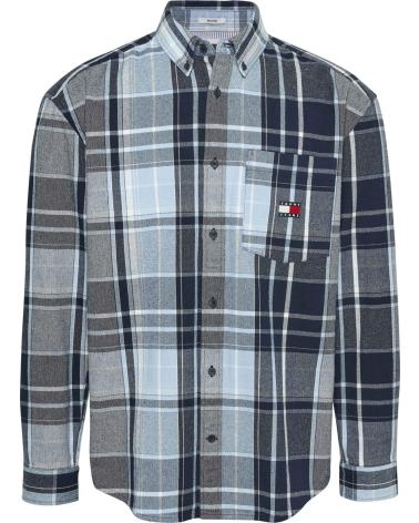 TOMMY HILFIGER KARIERTES FREIZEIT-HEMD BLAU DM0DM20597 AZUL