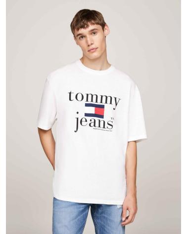 CAMISETA TOMMY HILFIGER DM0DM20080 BLANCA CON LOGO TOMMY JEANS BLANCO