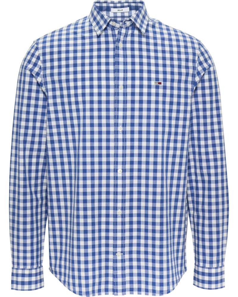 TOMMY HILFIGER DM0DM19655 BLUE PLAID CASUAL SHIRT AZUL
