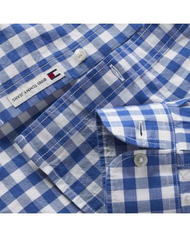 TOMMY HILFIGER DM0DM19655 BLUE PLAID CASUAL SHIRT AZUL