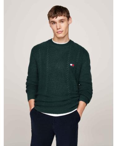 CAMISOLA TOMMY HILFIGER DM0DM19440 VERDE ESCURO COM LOGÓTIPO BORDADO AZUL