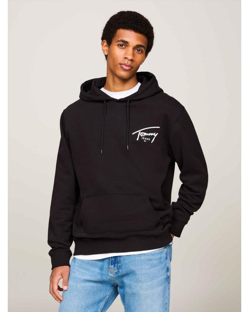 TOMMY HILFIGER SUDADERA CON CAPUCHA EN PARA HOMBRE NEGRO