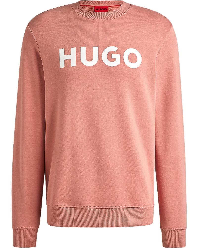 FELPA HUGO BOSS 50477328 CON LOGO IN RILIEVO ROSA ROSA