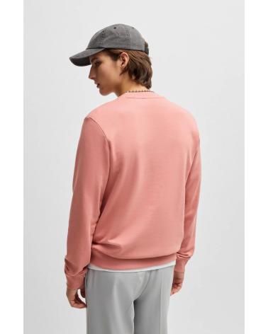 FELPA HUGO BOSS 50477328 CON LOGO IN RILIEVO ROSA ROSA