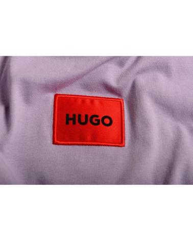 T-SHIRT HUGO BOSS 50447978 LILLA CON PATCH LOGO ROSSO MORADO