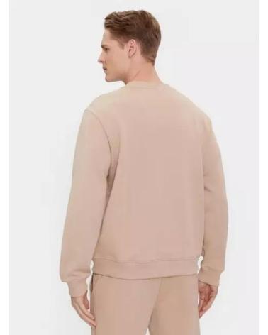 FELPA HUGO BOSS 50447964 BEIGE CON LOGO ROSSO BEIGE