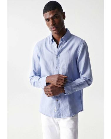 CAMICIA SALSA UOMO 21008461 RIGHE AZZURRO CHIARO AZUL