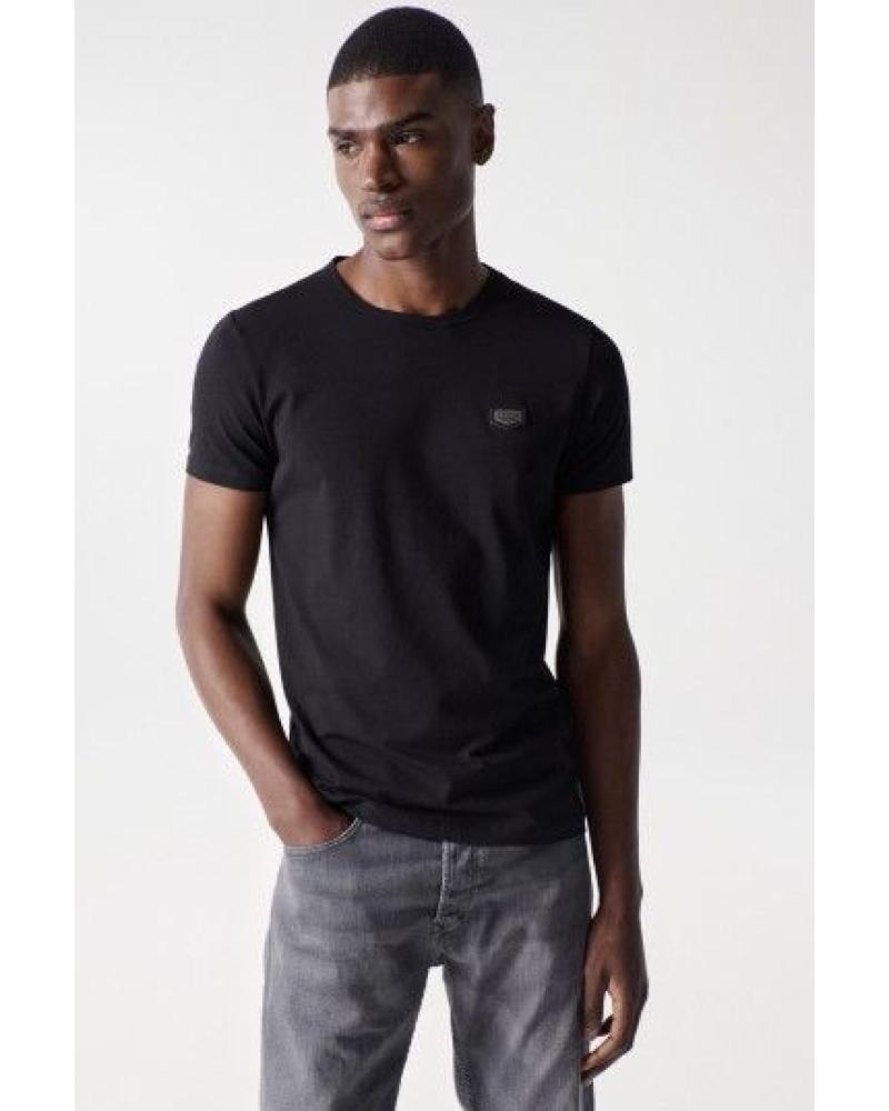 T-SHIRT SALSA NOIR EN COTON AVEC LOGO MODÈLE 21002958 NEGRO