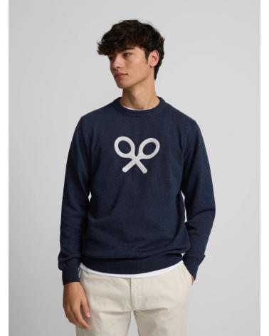 PULL SILBON BLEU MARINE AVEC LOGO GRAPHIQUE MODÈLE 131915 AZUL
