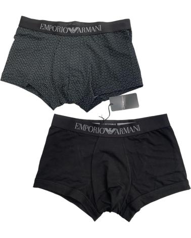 BÓXER EMPORIO ARMANI 1112103R504 NEGRO (PACK 2 UNIDADES) NEGRO