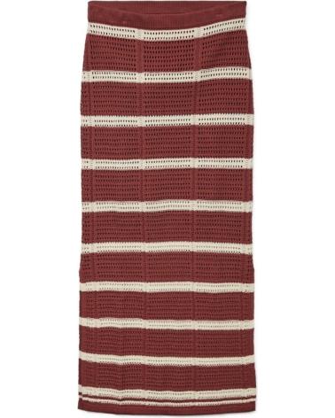 VERO MODA GONNA LUNGA A RIGHE ROSSA MODELLO 10326488 ROJO