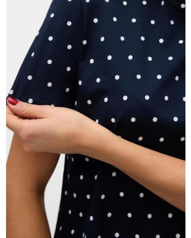VERO MODA T-SHIRT IMPRIMÉ POIS MODÈLE 10322565 BLEU MARINE AZUL