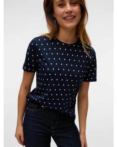 VERO MODA T-SHIRT STAMPA POIS MODELLO 10322565 BLU NAVY AZUL