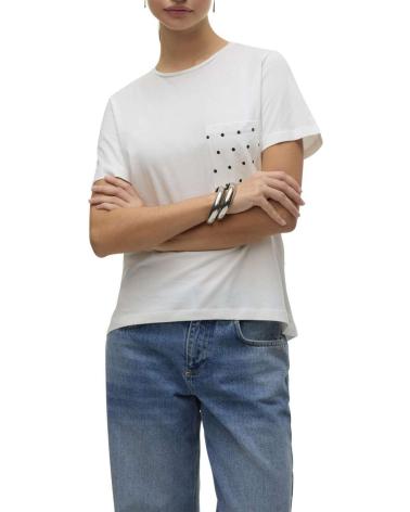 VERO MODA T-SHIRT TASCA BORCHIE MODELLO 10322565 BIANCO BLANCO