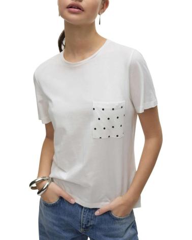 VERO MODA T-SHIRT TASCA BORCHIE MODELLO 10322565 BIANCO BLANCO