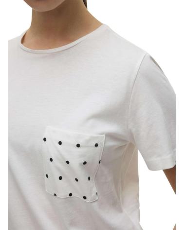VERO MODA T-SHIRT TASCA BORCHIE MODELLO 10322565 BIANCO BLANCO