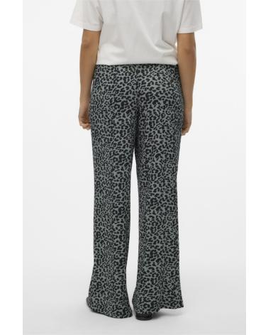 PANTALON VERO MODA 10322082 À IMPRIMÉ VERT VERDE